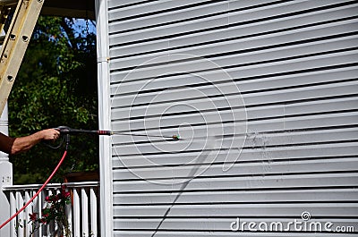 Power washing Stock Photo