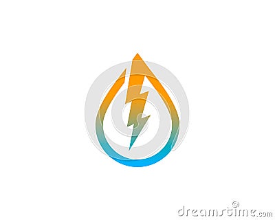 Power Water Icon Logo Design Element Vector Illustration