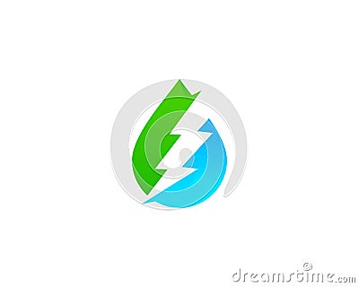 Power Water Icon Logo Design Element Vector Illustration