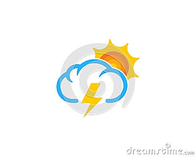 Power Weather And Season Icon Logo Design Element Vector Illustration