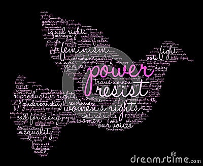 Power Word Cloud Vector Illustration