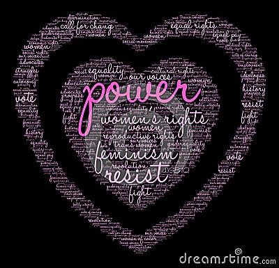 Power Word Cloud Vector Illustration