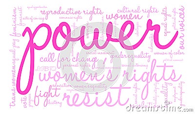 Power Word Cloud Vector Illustration