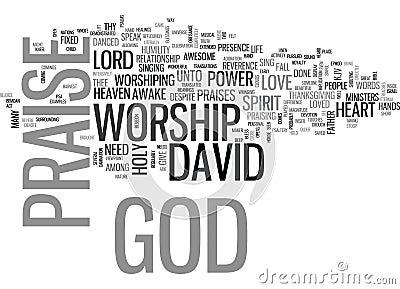 The Power Of Worship Text Background Word Cloud Concept Stock Photo