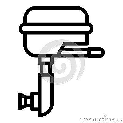 Powerboat motor icon outline vector. Engine boat Stock Photo