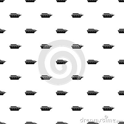 Powerboat pattern, simple style Vector Illustration