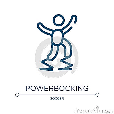 Powerbocking icon. Linear vector illustration from x treme collection. Outline powerbocking icon vector. Thin line symbol for use Vector Illustration