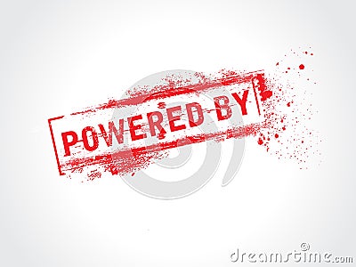 Powered by Grunge Text Vector Illustration