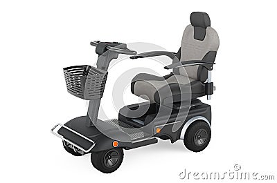 Powered mobility scooter, 3D rendering Stock Photo