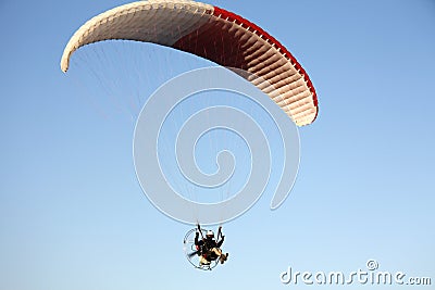 Powered paraglider Stock Photo