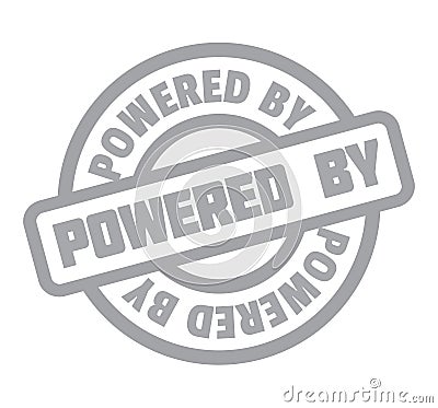 Powered By rubber stamp Vector Illustration