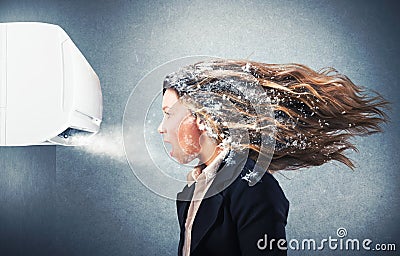 Powerful air conditioner Stock Photo