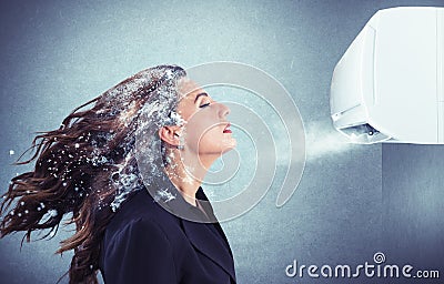 Powerful air conditioner Stock Photo