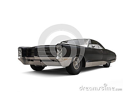 Powerful black vintage car Stock Photo