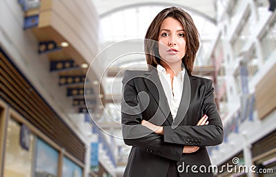 Powerful business woman Stock Photo