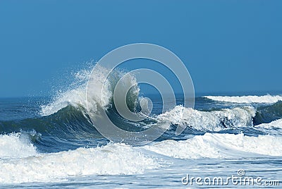 Powerful Crashing Wave Stock Photo