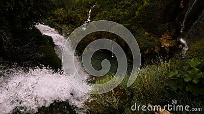 Powerful dramatic waterfalls in Croatia Stock Photo