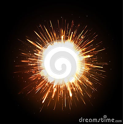 Powerful Explosion Vector Illustration