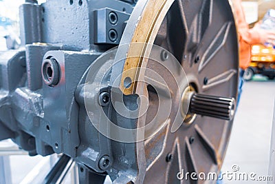 Powerful hydraulic pump assy metal Stock Photo