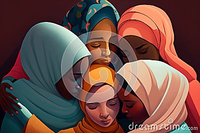 Diversity and Unity on International Women's Day 8 march Stock Photo