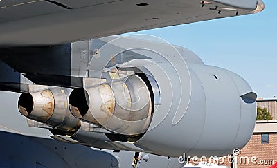 Powerful jet engines Stock Photo