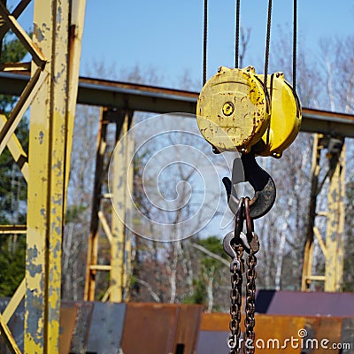 Powerful Lift Hook Equipment Stock Photo