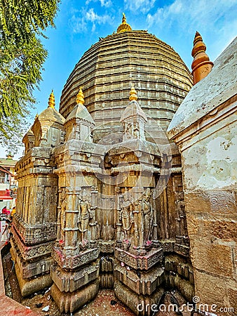 Powerful Shakthipeeth - the Kamakhya Temple at Nilachal hills, Guwahati, Assam, India. Stock Photo