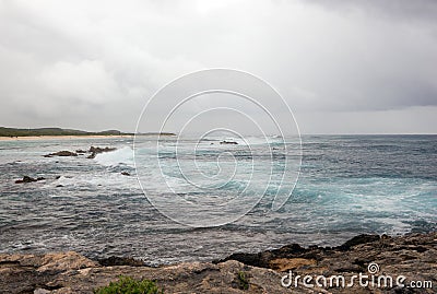 Powerful splash sea wave Stock Photo