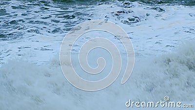 Powerful Stormy Sea Waves. Climate Change Effect On The Weather Crating Massive Sea Waves. Static. Stock Photo