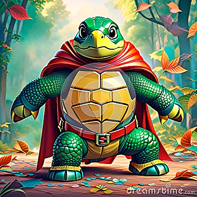 Powerful super turtle Stock Photo