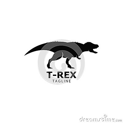 Powerful T-REX logo, jurassic period concept icon illustration Vector Illustration
