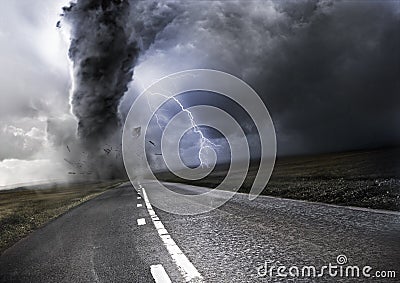 Powerful Tornado Stock Photo