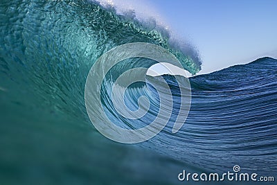 Powerful wave about to explode Stock Photo