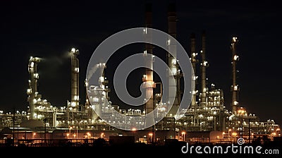 Powering Progress, Exploring the World of Petrochemicals and their Global Impact. Generative AI Stock Photo