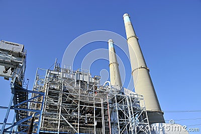 Powerplant Producing Electricity Stock Photo
