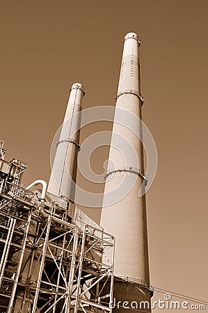 Powerplant Stacks Stock Photo