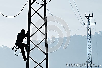 Powerplant worker Stock Photo