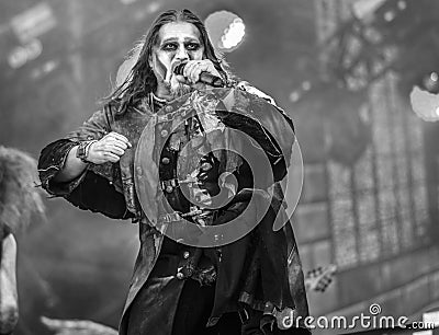 Powerwolf live in concert 2017 Attila Dorn Stock Photo