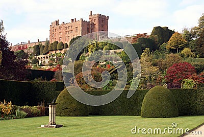 Powis Castle and garden in England Stock Photo