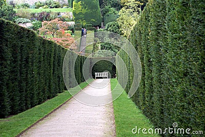 Powis Castle Garden in England Stock Photo