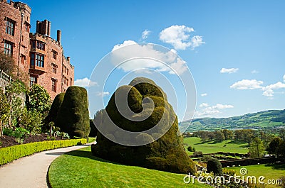 Powis Castle and Garden Stock Photo