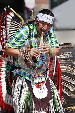 Powwow musician Editorial Stock Photo