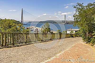 Poyrazkoy is the name of a village in Beykoz district, Istanbul Province. Landscape from poyrazkoy sea Editorial Stock Photo