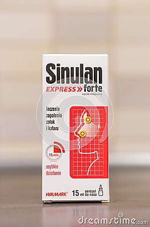Sinulan Express Forte nose spray Editorial Stock Photo