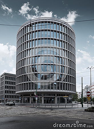 Okraglak office building in Poznan, Poland Editorial Stock Photo