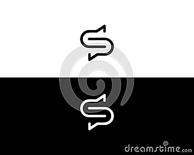 PP, PS And SP Letter Initial Logo Vector Illustration