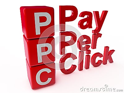 PPC Pay per Click Stock Photo