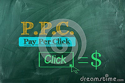 PPC -Pay Per Click Stock Photo