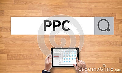 PPC - Pay Per Click concept Stock Photo