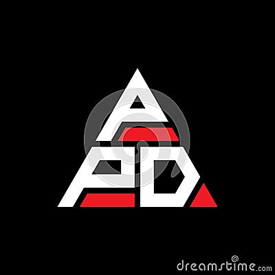PPD triangle letter logo design with triangle shape. PPD triangle logo design monogram. PPD triangle vector logo template with red Vector Illustration